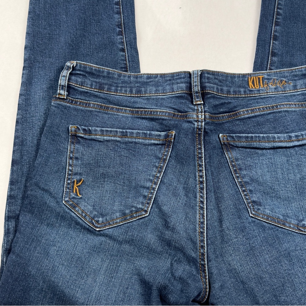 Kut From the Kloth Asher Frayed Cuffed Straight Leg Jeans Size 8 - Picture 7 of 12